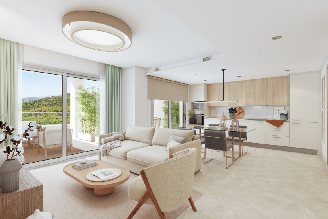B2.2-Valley Views-apartments-Mijas-salon-kitchen-TypeB